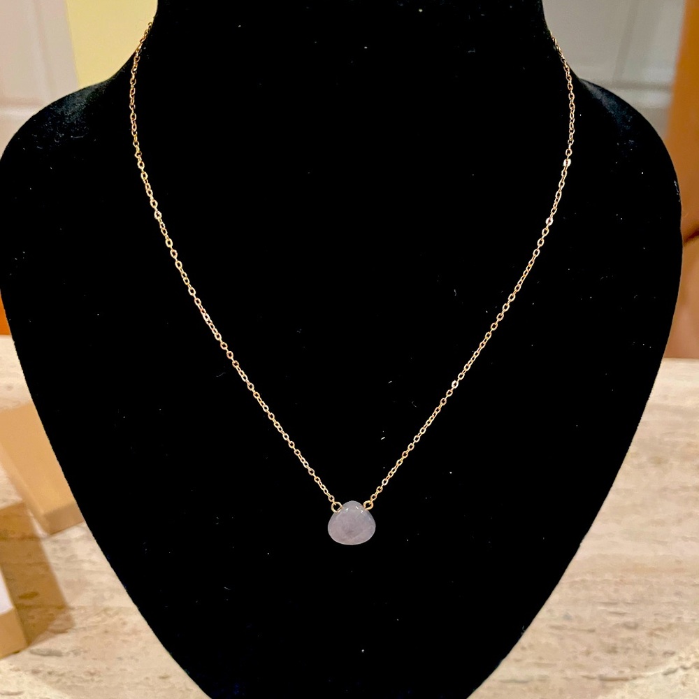 Quartz stone dainty necklace